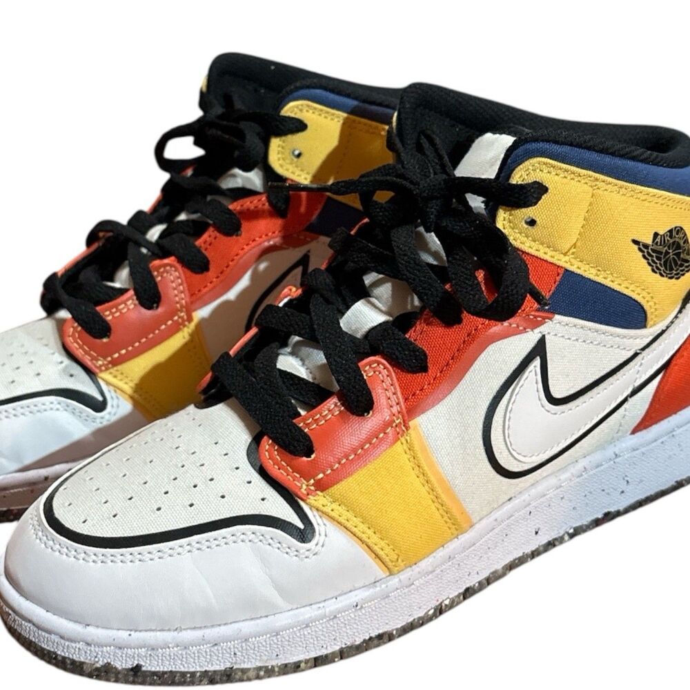 Nike Air Jordan Air Jordan 1 Mid SE GS Sneakers  DV1316-100 Size 7Y  Women’s 8.5 - Picture 16 of 16